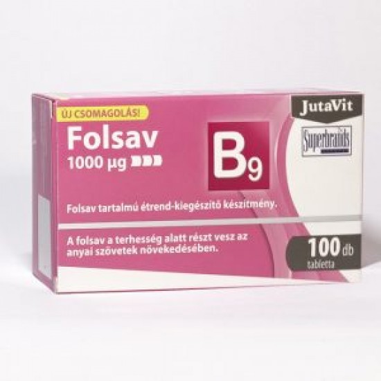 Jutavit Folsav 1000 Qg B9 vitamin Tabletta 100db