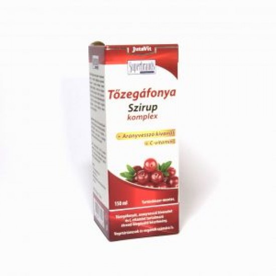 Jutavit Tőzegáfonya Szirup Komplex Aranyvessző Kivonattal + C-Vitamin 150ml