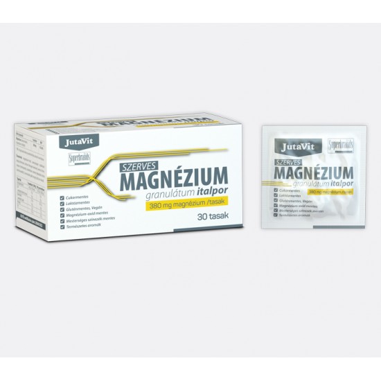 Jutavit Szerves Magnézium Granulátum Italpor 380mg Magnézium / Tasak 30 tasak 119,4g