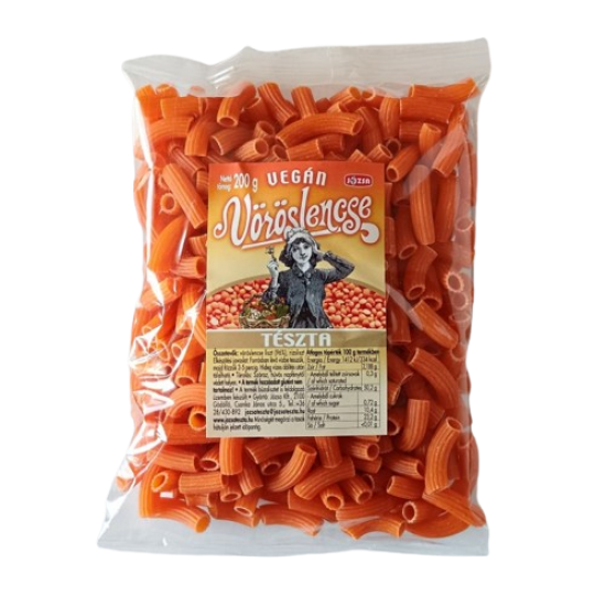 Józsa Vegán Vöröslencse Száraztészta Rövidcső 200g