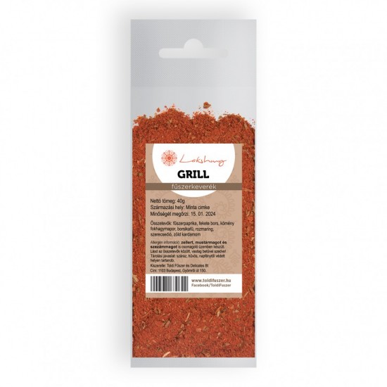 Lakshmí Grill Fűszerkeverék 40g