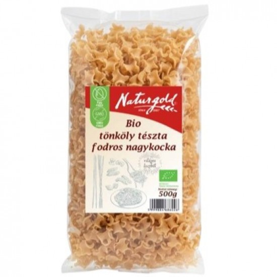 Naturgold Bio Tönköly Fehér Tészta Fodros Nagykocka 500g