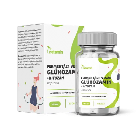 Netamin Fermentált Vegán Glükozamin + Kitozán Kapszula 90db