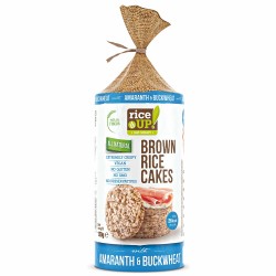 Rice Up Gluténmentes Teljeskiőrlésű Puffasztott Barnarizs Szelet Amaránttal És Hajdinával 120g