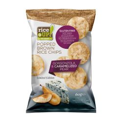 Rice Up Gluténmentes Teljeskiőrlésű Barna Rizs Chips Gorgonzola Ízű 60g 