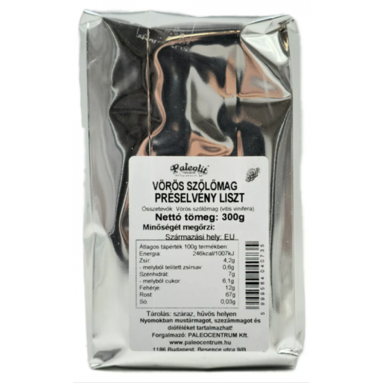 Paleocentrum Vörös Szőlőmag Préselvény Liszt 300 G