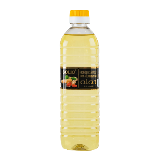 Solio Hidegen Sajtolt Földimogyoró Olaj Üvegbe 500ml