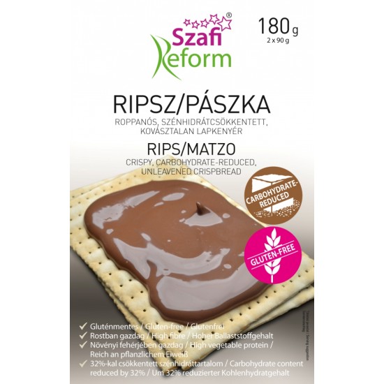 Szafi Reform Szénhidrátcsökkentett Ripsz/Pászka 180g