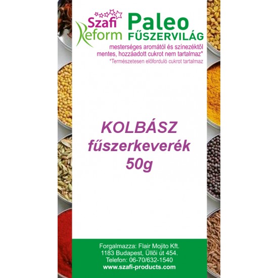 Szafi Reform Paleo Kolbász Fűszerkeverék 50g