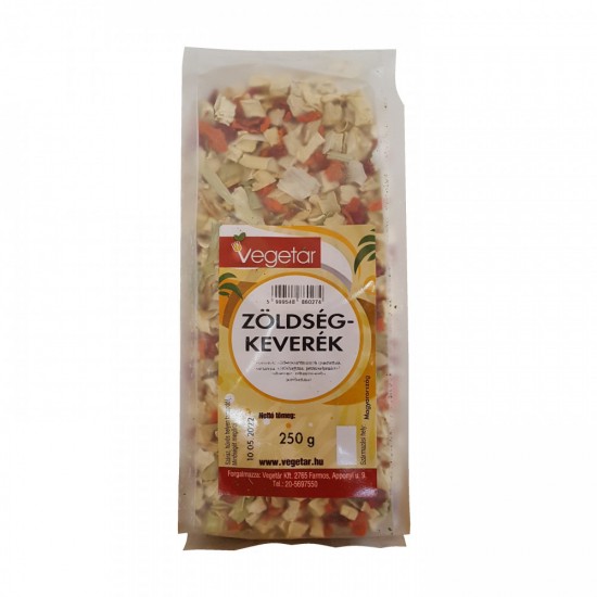 Vegetár Zöldségkeverék Sómentes Nagydarabos 250g