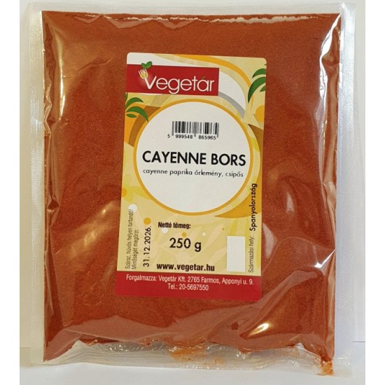Vegetár Cayenne Bors Őrlemény 250g