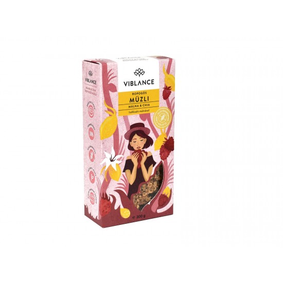 Viblance Vegan Gluténmentes Müzli (Granola) Málna-Chiamag 300g