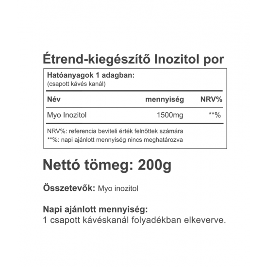 Vitaking Myo Inozitol (Inositol) Por 1500mg 200g