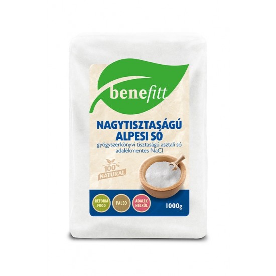 Benefitt Nagytisztaságú Alpesi Só 1kg