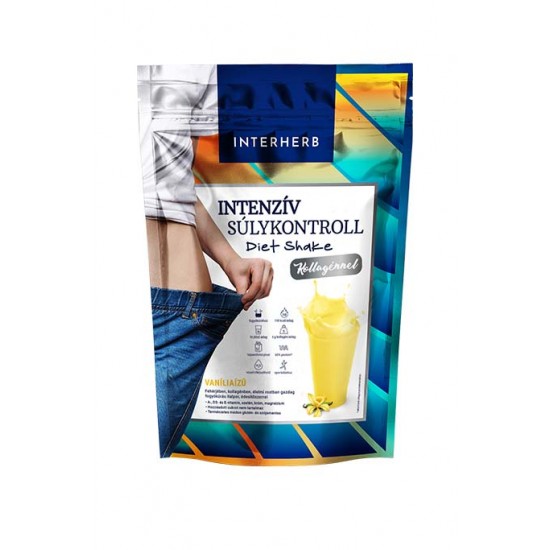Interherb Intenzív Súlykontroll Diet Shake Kollagénnel Vanília Ízű 528g
