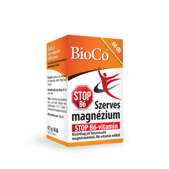 Bioco Szerves Magnézium Stop B6 Vitamin (B6 vitamin nélkül) Tabletta 60db