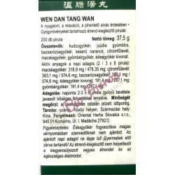 Green Care Wen Dan Tang Wan Pirula (nyugalom, relaxáció, pihentető alvás) 200db