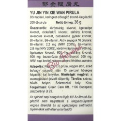 Green Care Yu Jin Yin Xie Wan (Bőr Tápláló, Keringést Elősegítő) Pirula 200db