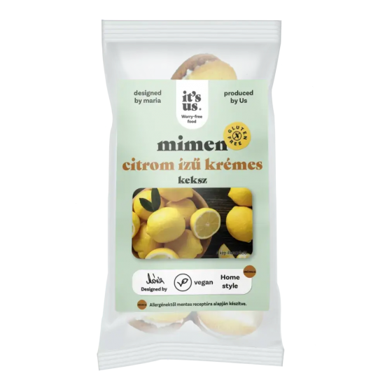It's Us Gluténmentes Mimen Keksz Citrom Ízű krémes 150g