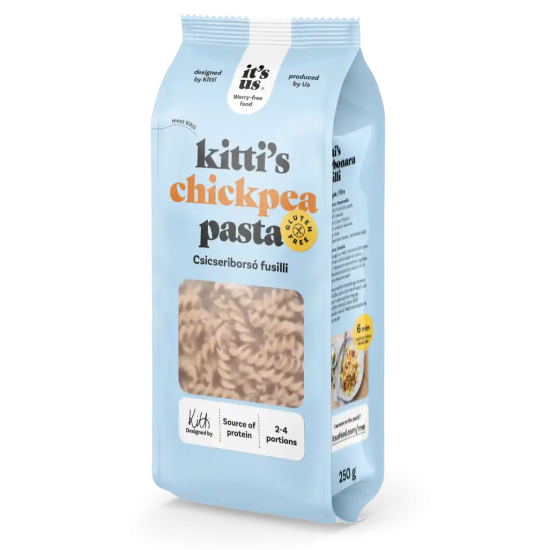 It's Us Kitti's Gluténmentes Csicseriborsó Száraztészta Orsó 250g