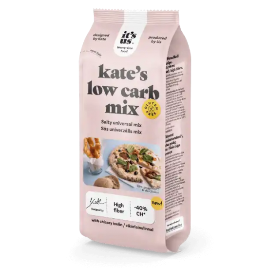 It's Us Kate's Gluténmentes Low Carb Mix Sós Univerzális Lisztkeverék Cikóriainulinnal 500g