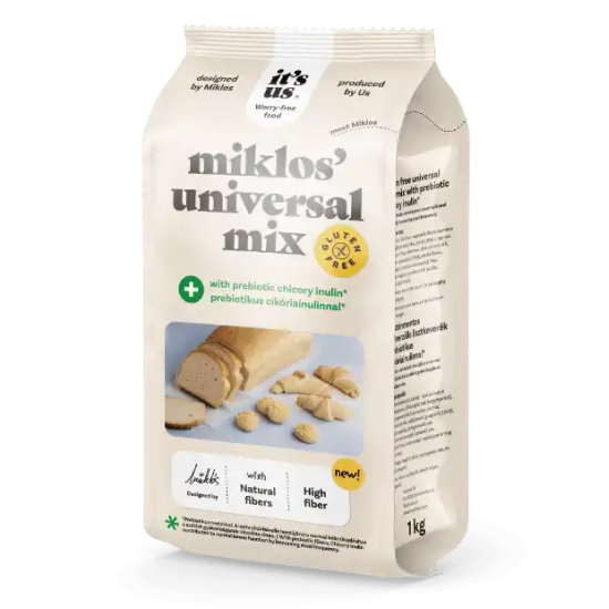 It's Us Gluténmentes Miklós Universal Lisztkeverék Prebiotikus Cikóriainulinnal 1000g