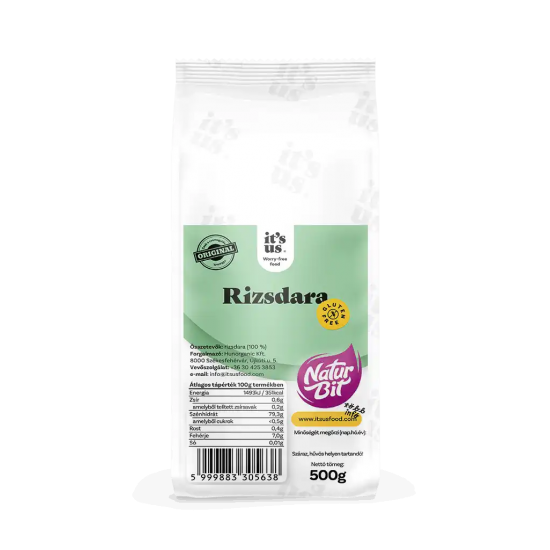 It's Us Gluténmentes Rizsdara Fehér 500g