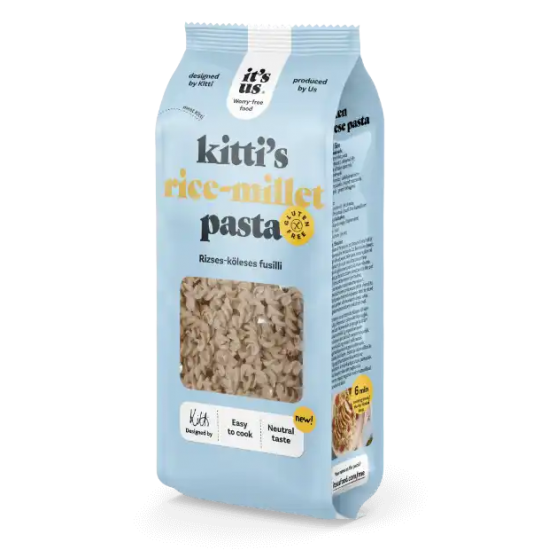 It's Us Kitti's Gluténmentes Rizses-Köleses Száraztészta Orsó 200g