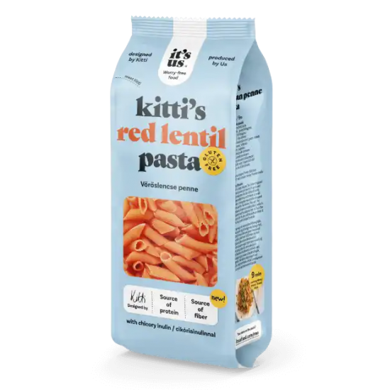 It's Us Kitti's Gluténmentes Vöröslencse Tészta Penne 200g