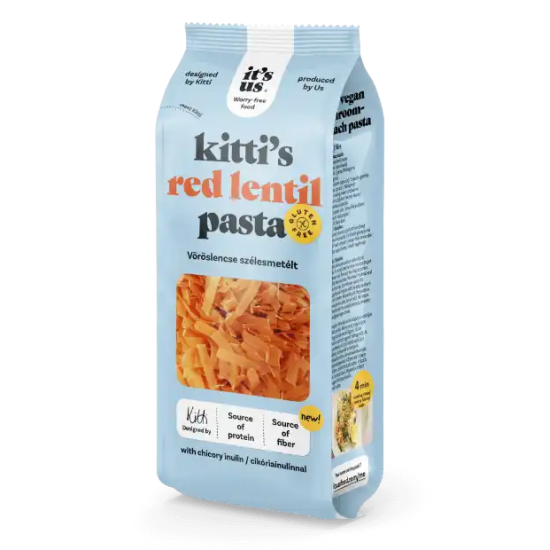 It's Us Kitti's Gluténmentes Vöröslencse Tészta Szélesmetélt 200g