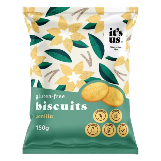 It's Us Gluténmentes Omlós Keksz Vaníliás 150g