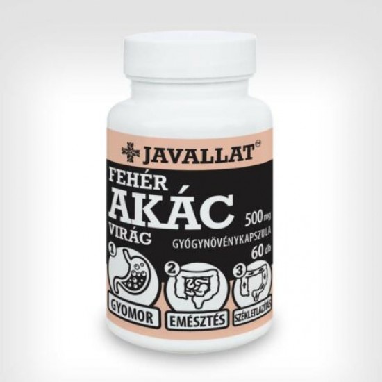 +Javallat Fehér Akácvirág Kapszula 60db +Javallat Fehér Akácvirág Kapszula 60db