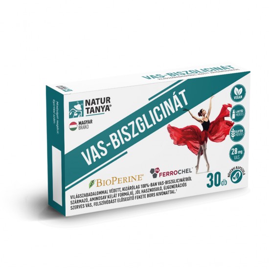 Natur Tanya Szerves Vegán Vas-Biszglicinát 28mg Kapszula 30db